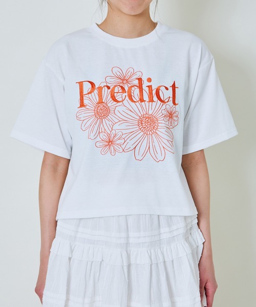 OHGA アイボリー 半袖Tシャツ 花モチーフ 楽天市場】スマイル刺繍Tシャツ emago 夏 Tシャツ お花 刺繍