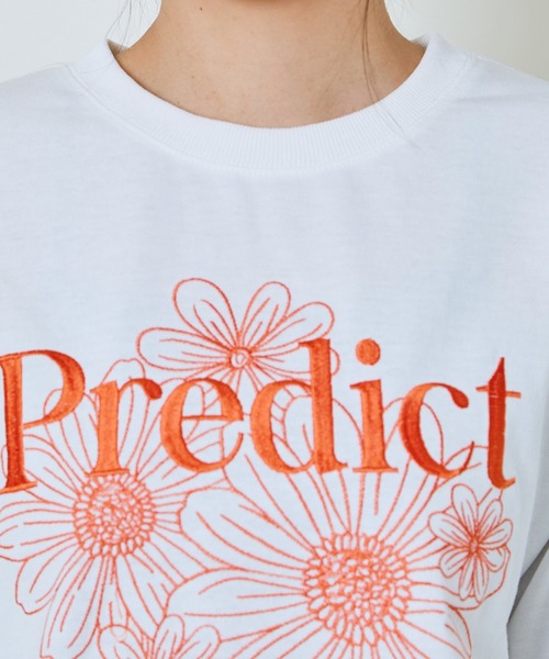 GORGE（ゴージ）の「《花刺しゅう×配色ステッチ》レディース グラフィックTシャツ カジュアル 春夏秋（Tシャツ/カットソー・レディース・レッド/オフホワイト/オートミール/ネイビー/チャコール/ブラウン・F）」の7枚目の写真