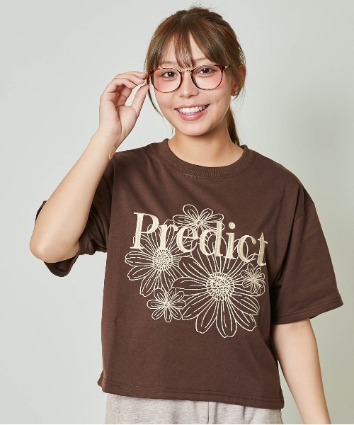 GORGE（ゴージ）の「《花刺しゅう×配色ステッチ》レディース グラフィックTシャツ カジュアル 春夏秋（Tシャツ/カットソー・レディース・レッド/オフホワイト/オートミール/ネイビー/チャコール/ブラウン・F）」の19枚目の写真