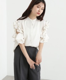N.(N. Natural Beauty Basic) | ラッフルスリーブブラウス(シャツ/ブラウス)