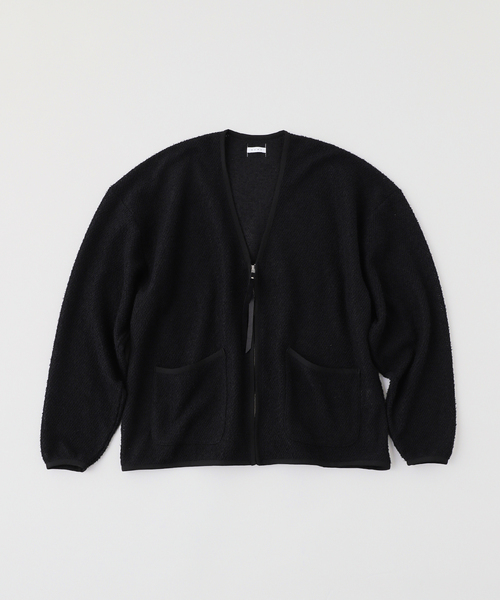 JOINT WORKS(ジョイントワークス)の「Name. / ネーム CURL YARN ZIP UP CARDIGAN(カーディガン/ボレロ・メンズ・ブラック・1)」の1枚目の写真
