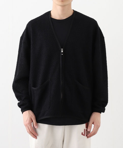JOINT WORKS(ジョイントワークス)の「Name. / ネーム CURL YARN ZIP UP CARDIGAN(カーディガン/ボレロ・メンズ・ブラック・1)」の4枚目の写真