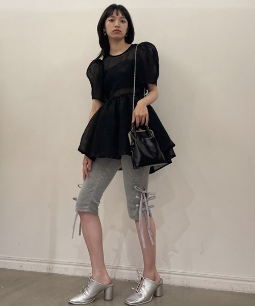 セール】【ZOZO限定】jacquard puff sleeve tunic（シャツ