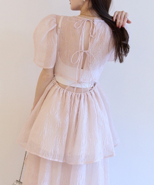 ZOZO限定】jacquard puff sleeve tunic（シャツ/ブラウス）｜HONEY MI