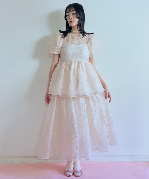 ZOZO限定】jacquard puff sleeve tunic（シャツ/ブラウス）｜HONEY MI