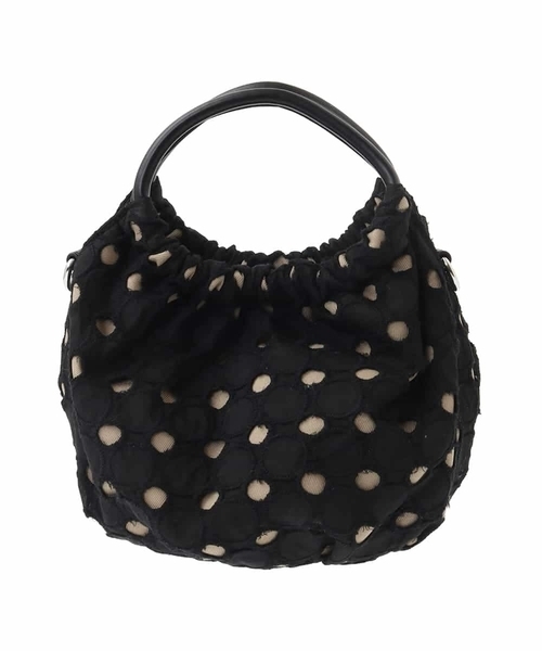 [2WAY]サークルレースハンドバッグ