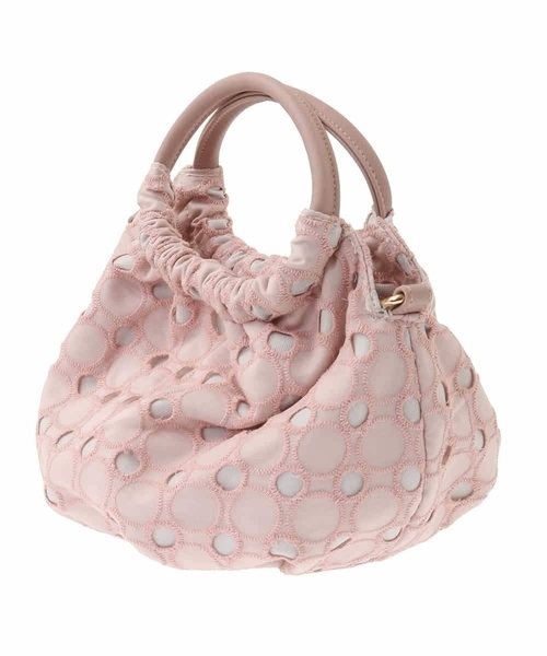 [2WAY]サークルレースハンドバッグ