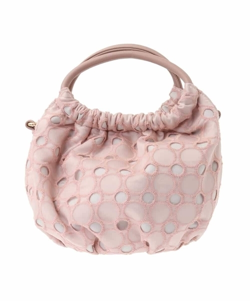 [2WAY]サークルレースハンドバッグ