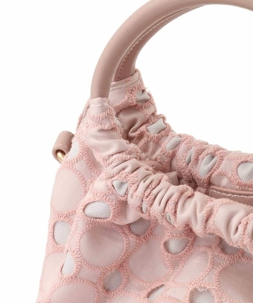 [2WAY]サークルレースハンドバッグ