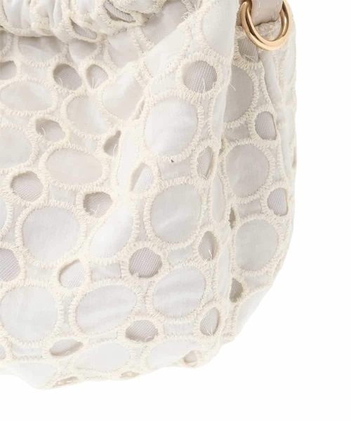 [2WAY]サークルレースハンドバッグ