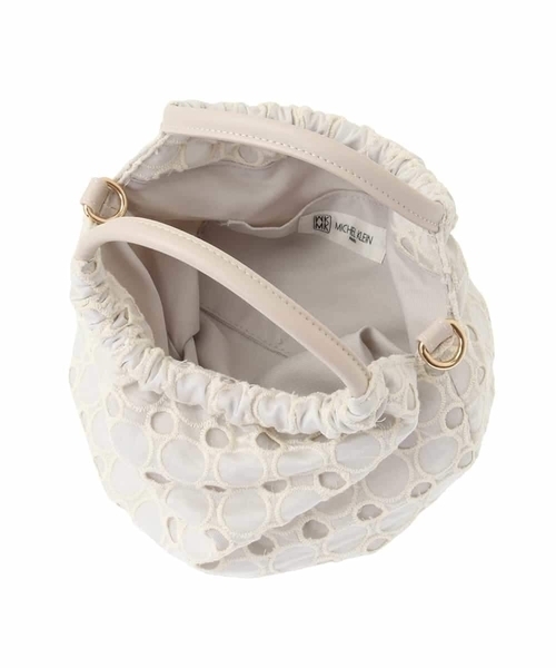 [2WAY]サークルレースハンドバッグ