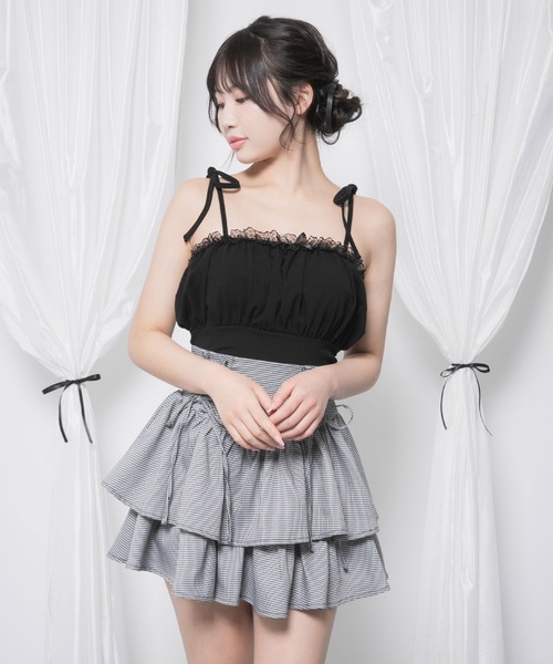 DearMyLoveRose(ディアマイラブローズ)の「選べるデザインカップインキャミソール【大きいサイズ有り】(キャミソール・レディース・ホワイト/ベビーピンク/ブラック/ホワイト系その他/ピンク系その他/ブラック系その他・SMALL/MEDIUM/LARGE/LL/3L)」の5枚目の写真