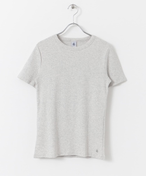 PETIT BATEAU(プチバトー)の「PETIT BATEAU MC COL ROND(Tシャツ/カットソー・レディース・ネイビー/ライトグレー/ホワイト・X-SMALL/SMALL/MEDIUM)」の1枚目の写真