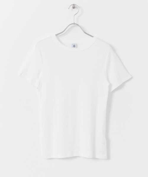 PETIT BATEAU(プチバトー)の「PETIT BATEAU MC COL ROND(Tシャツ/カットソー・レディース・ネイビー/ライトグレー/ホワイト・X-SMALL/SMALL/MEDIUM)」の4枚目の写真