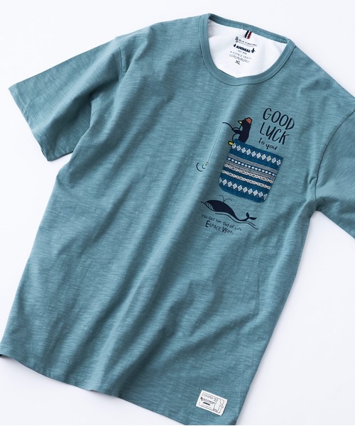 Blue Standard （ブルースタンダード）の「【Blue Standard/ブルースタンダード】スラブコットン アニマルプリント ポケット付Tシャツ（Tシャツ/カットソー・メンズ・その他4/その他3/その他2/その他/その他1・X-LARGE/LARGE/MEDIUM）」の2枚目の写真