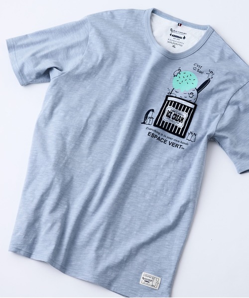 Blue Standard （ブルースタンダード）の「【Blue Standard/ブルースタンダード】スラブコットン アニマルプリント ポケット付Tシャツ（Tシャツ/カットソー・メンズ・その他4/その他3/その他2/その他/その他1・X-LARGE/LARGE/MEDIUM）」の4枚目の写真