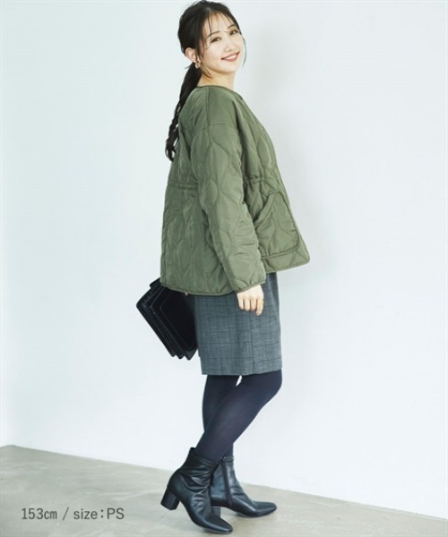 Petitjo(プッチージョ)の「小さいサイズ ハーフ丈タックワイドパンツ 低身長さん・小柄女性(その他パンツ・レディース・グレー/チェック・PSS/PS/PM/PL)」の8枚目の写真