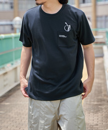 【親子コーデ】ポンチメガネ刺繍ポケットTシャツ