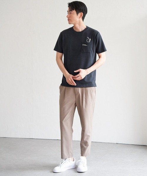 ikka(イッカ)の「【親子コーデ】ポンチメガネ刺繍ポケットTシャツ(Tシャツ/カットソー・メンズ・ネイビー/グリーン/ホワイト・XL/L/M/S)」の14枚目の写真