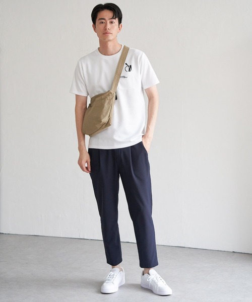 ikka(イッカ)の「【親子コーデ】ポンチメガネ刺繍ポケットTシャツ(Tシャツ/カットソー・メンズ・ネイビー/グリーン/ホワイト・XL/L/M/S)」の16枚目の写真