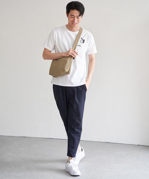ikka(イッカ)の「【親子コーデ】ポンチメガネ刺繍ポケットTシャツ(Tシャツ/カットソー・メンズ・ネイビー/グリーン/ホワイト・XL/L/M/S)」の17枚目の写真