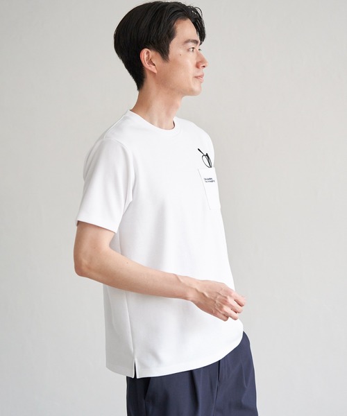 ikka(イッカ)の「【親子コーデ】ポンチメガネ刺繍ポケットTシャツ(Tシャツ/カットソー・メンズ・ネイビー/グリーン/ホワイト・XL/L/M/S)」の21枚目の写真