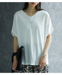 【接触冷感】ゆったりＶネック半袖Ｔシャツ［Soiunique］