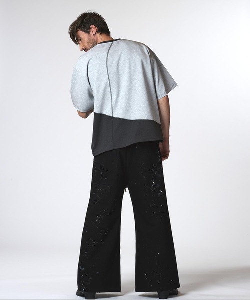 NO ID.(ノーアイディ)の「【NO ID.】Round Changing Big Pullover / ラウンド チェンジング ビッグ プルオーバー(Tシャツ/カットソー・メンズ・グレー/ブラック/ホワイト・ONE SIZE)」の6枚目の写真