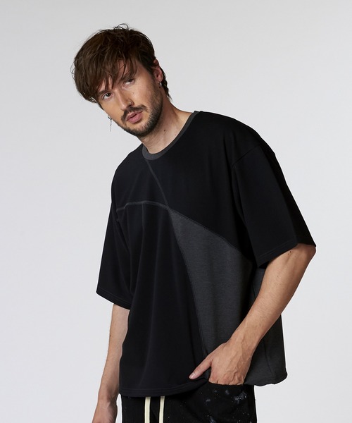 NO ID.(ノーアイディ)の「【NO ID.】Round Changing Big Pullover / ラウンド チェンジング ビッグ プルオーバー(Tシャツ/カットソー・メンズ・グレー/ブラック/ホワイト・ONE SIZE)」の12枚目の写真
