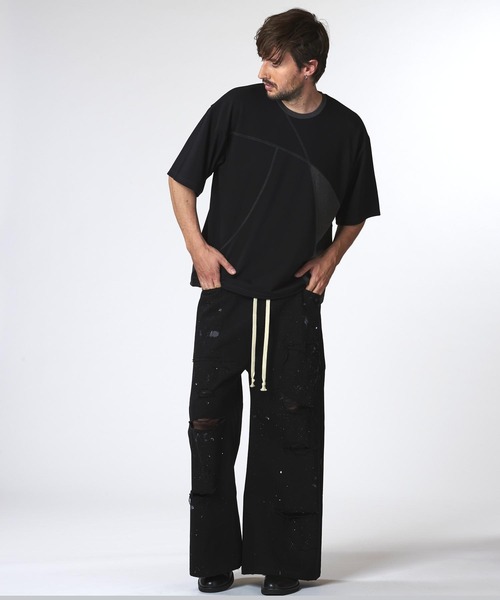 NO ID.(ノーアイディ)の「【NO ID.】Round Changing Big Pullover / ラウンド チェンジング ビッグ プルオーバー(Tシャツ/カットソー・メンズ・グレー/ブラック/ホワイト・ONE SIZE)」の13枚目の写真