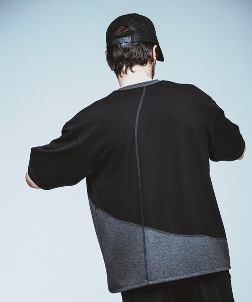 NO ID.(ノーアイディ)の「【NO ID.】Round Changing Big Pullover / ラウンド チェンジング ビッグ プルオーバー(Tシャツ/カットソー・メンズ・グレー/ブラック/ホワイト・ONE SIZE)」の20枚目の写真