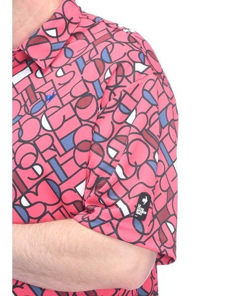 le coq sportif(ルコックスポルティフ)の「le coq sportif (ルコックスポルティフ) ストレッチ グラフィック 半袖 ポロシャツ(ポロシャツ・メンズ・ホワイト/ピンク・3L/4L/5L)」の16枚目の写真