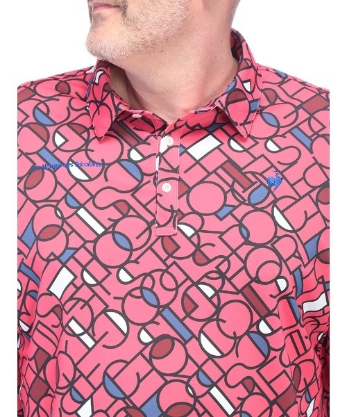 le coq sportif(ルコックスポルティフ)の「le coq sportif (ルコックスポルティフ) ストレッチ グラフィック 半袖 ポロシャツ(ポロシャツ・メンズ・ホワイト/ピンク・3L/4L/5L)」の18枚目の写真