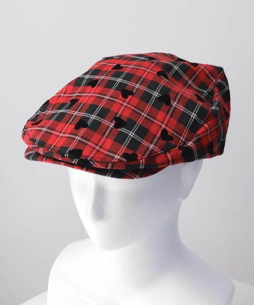 WEGO（ウィゴー）の「WEGO/モチーフチェックハンチング（キャスケット・レディース・レッド系その他/レッド/ブラック・FREE）」の3枚目の写真