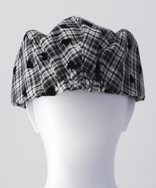 WEGO（ウィゴー）の「WEGO/モチーフチェックハンチング（キャスケット・レディース・レッド系その他/レッド/ブラック・FREE）」の4枚目の写真