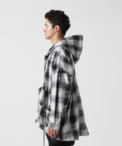 ROYAL FLASH（ロイヤルフラッシュ）の「A.F ARTEFACT/エーエフ・アーティファクト/Yoroke Check Hoodie Shirt（シャツ/ブラウス・メンズ・ブラック・2/3）」の4枚目の写真