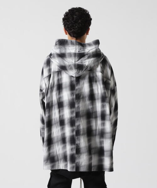 ROYAL FLASH（ロイヤルフラッシュ）の「A.F ARTEFACT/エーエフ・アーティファクト/Yoroke Check Hoodie Shirt（シャツ/ブラウス・メンズ・ブラック・2/3）」の3枚目の写真