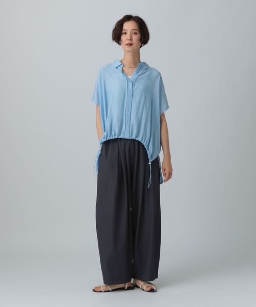 シルク混 タックイージーパンツ ウエストゴム LEPSIM（レプシィム）の「ウエストタックイージーパンツ 321491