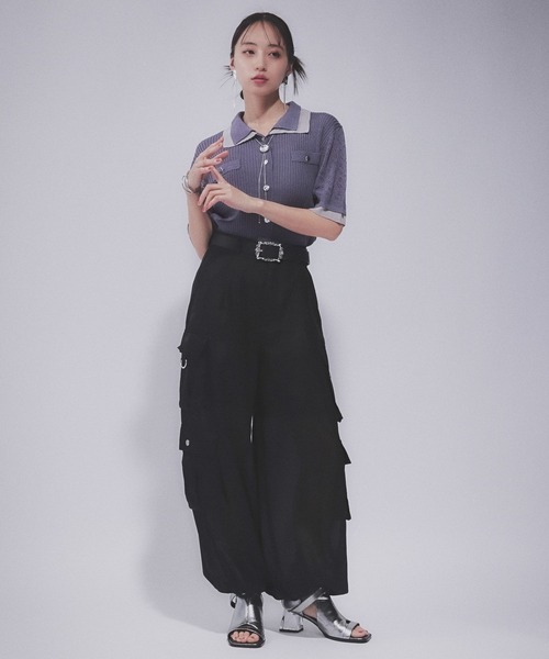 HARE（ハレ）の「2WAYシアーデザインカーゴパンツ(HARE)（カーゴパンツ・レディース・ブルー/ブラック・FREE）」の10枚目の写真