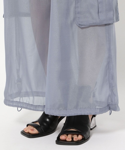 HARE（ハレ）の「2WAYシアーデザインカーゴパンツ(HARE)（カーゴパンツ・レディース・ブルー/ブラック・FREE）」の21枚目の写真