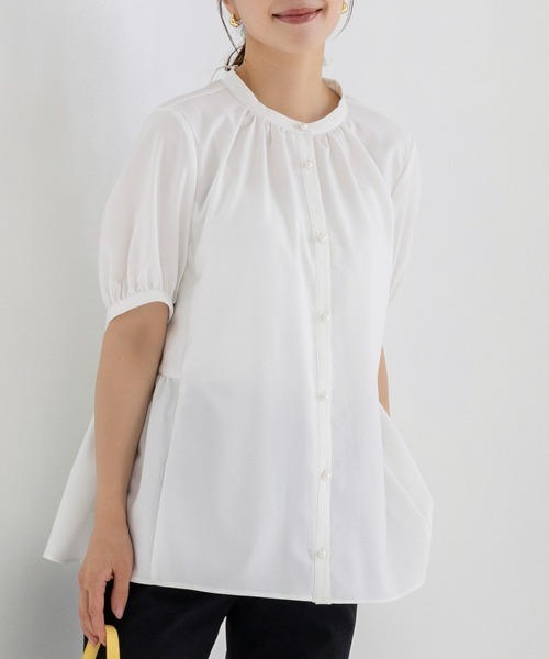 SONO/ソーノ】【DRY POPLIN】フェミニニティチュニックブラウス