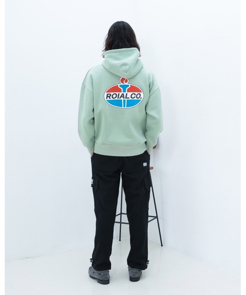 roial(ロイアル)の「HOODIE/ROIAL(ロイアル)キャンドルロゴデザインプルオーバーパーカー ・フーディ(パーカー・メンズ・チャコールグレー/グリーン系その他3・SMALL/MEDIUM/LARGE)」の6枚目の写真