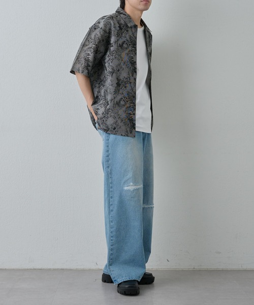 COLONY 2139（コロニートゥーワンスリーナイン）の「アーティフラワー半袖シャツ（シャツ/ブラウス・メンズ・ホワイト/ブラック・MEDIUM/LARGE）」の18枚目の写真