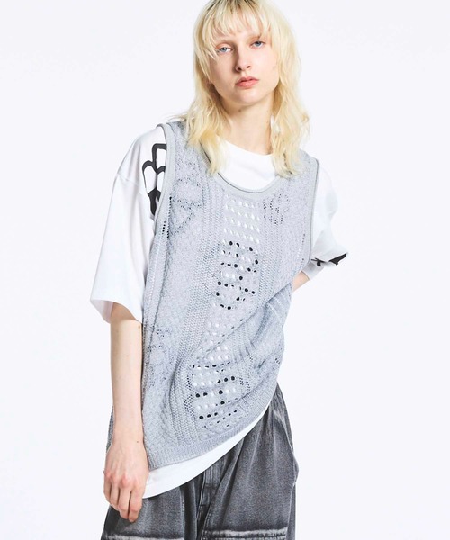 セール】《UNISEX》Knit Tank Top/ニットタンクトップ【MAISON