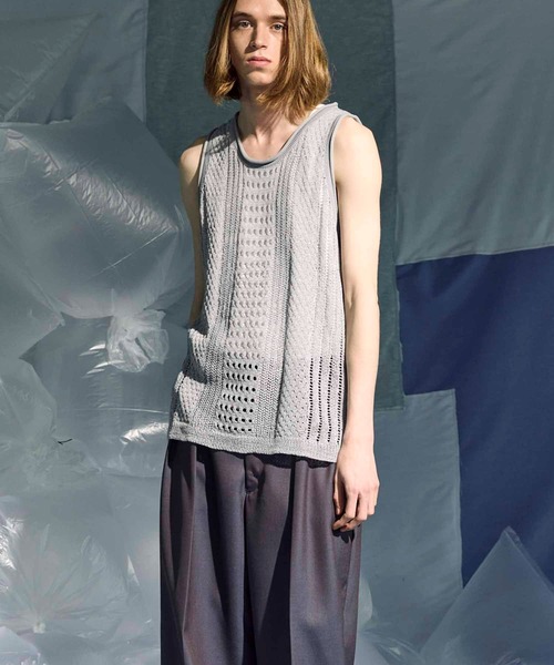 セール】《UNISEX》Knit Tank Top/ニットタンクトップ【MAISON