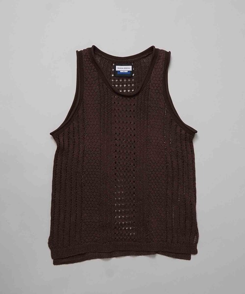 セール】《UNISEX》Knit Tank Top/ニットタンクトップ【MAISON