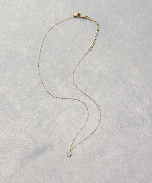 ear PAPILLONNER(イアパピヨネ)の「《金属アレルギー対応/ステンレス》ジルコニアネックレス(ネックレス・レディース・シルバー/ゴールド・FREE)」の10枚目の写真