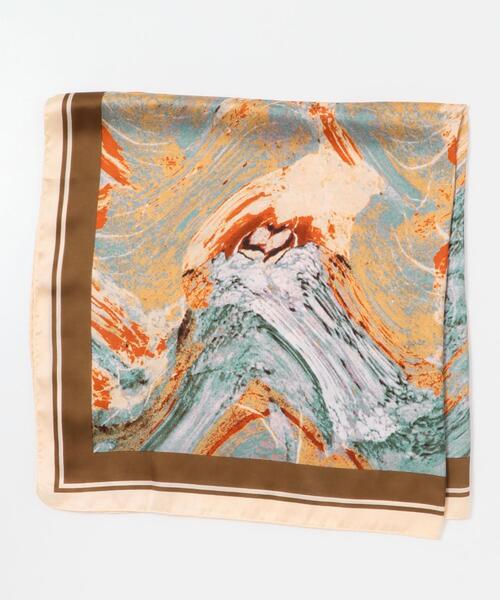 SMELLY（スメリー）の「アソートビッグスカーフ（バンダナ/スカーフ・レディース・グリーン/ネイビー/ブラック/カーキ/ブラウン/ブルー/ブルー系その他/ベージュ・-）」の9枚目の写真