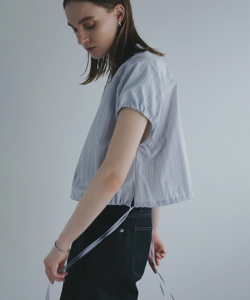 トップス manof STRIPE SHORT TOPS STRIPE SHORT TOPS（シャツ/ブラウス）｜MANOF（マノフ）の