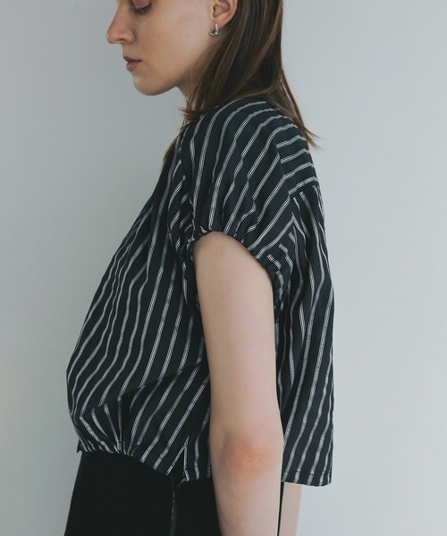 トップス manof STRIPE SHORT TOPS STRIPE SHORT TOPS（シャツ/ブラウス）｜MANOF（マノフ）の
